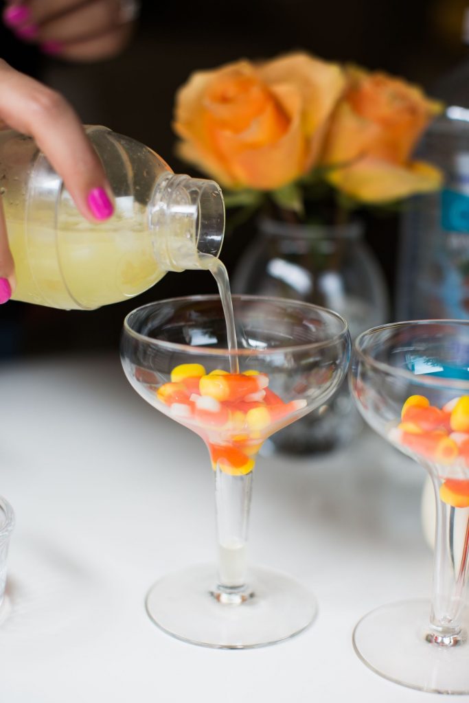 Easy Halloween cocktails, Candy Corn martinis