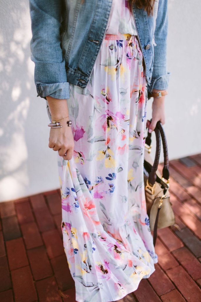 best dresses for vacation, floral maxi dress