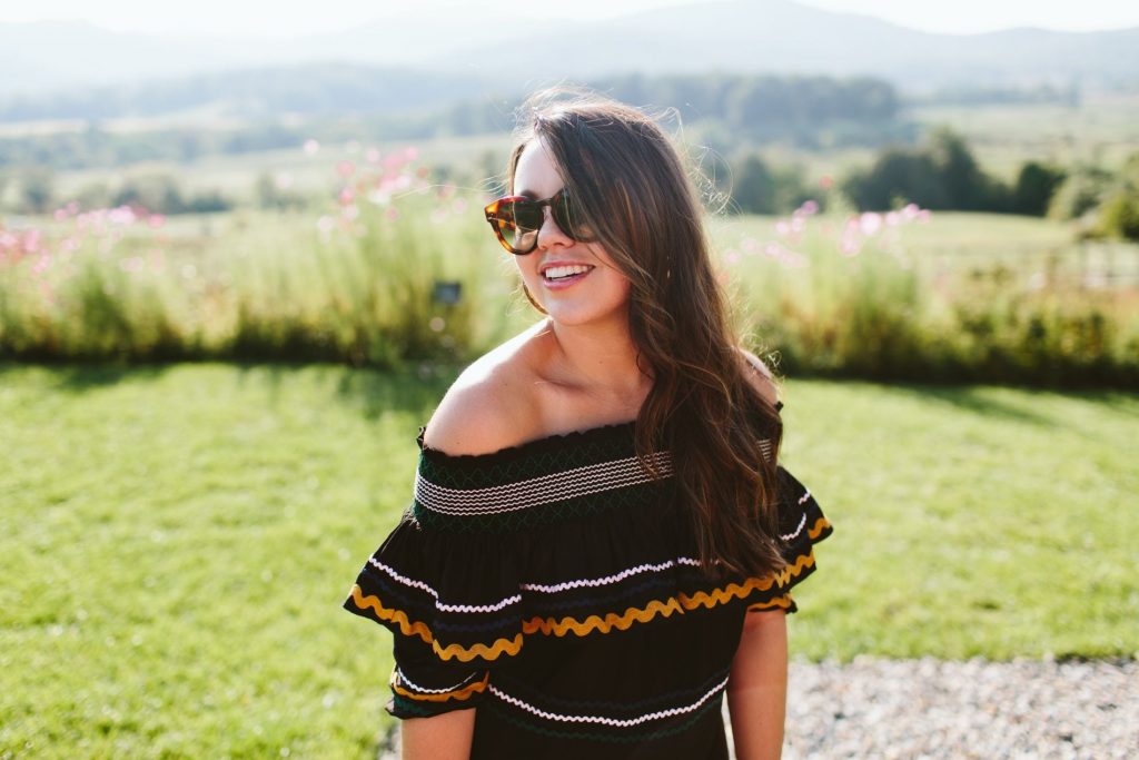 ruffled tops, rickrack detailing, must-have off the shoulder tops