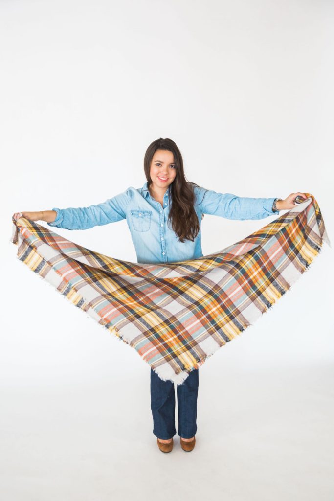 blanket scarf how to tie, handkerchief scarf tie