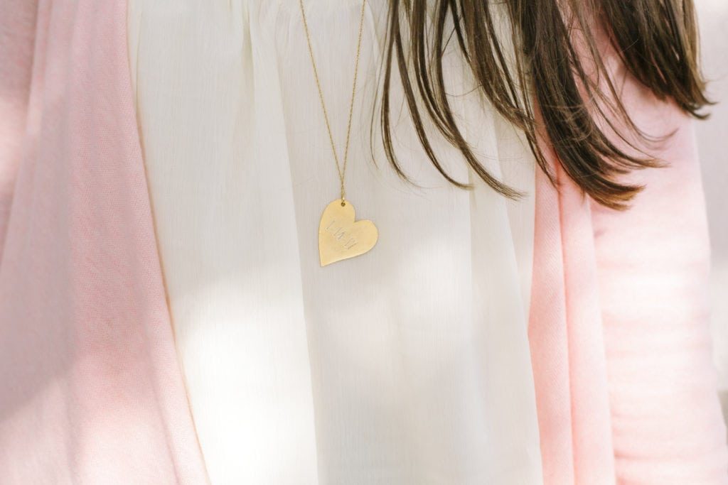 Engagement gift ideas, monogrammed necklace