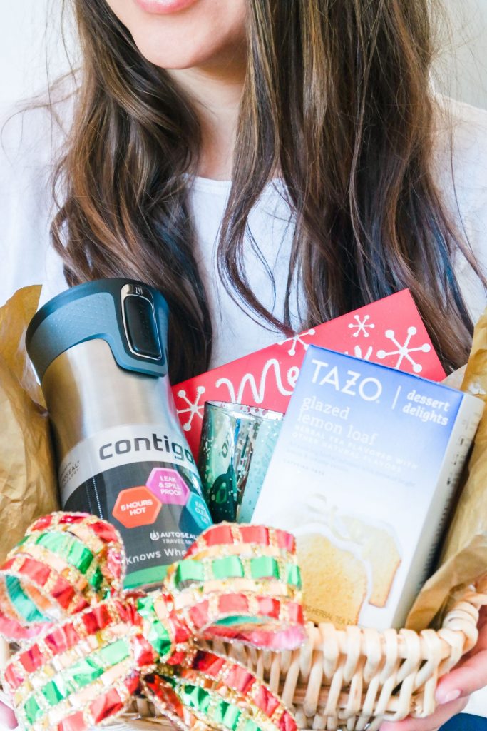holiday gift basket with Contigo + Tazo at Target