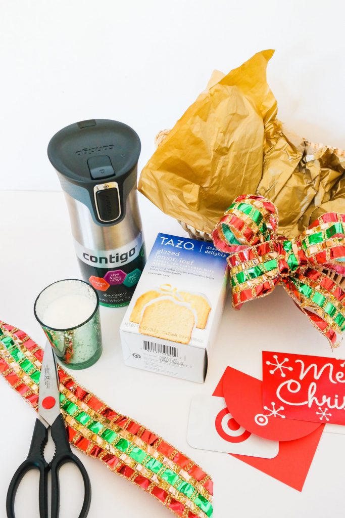 How to make a Christmas gift basket, teacher gift ideas, holiday basket