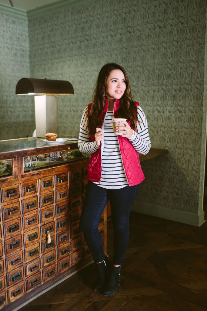 The Graduate Charlottesville, Southern Tide quilted vest, Charlottesville Virginia 