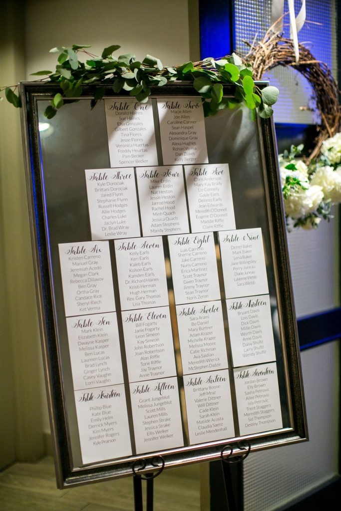 wedding seating chart, DIY seating chart for wedding