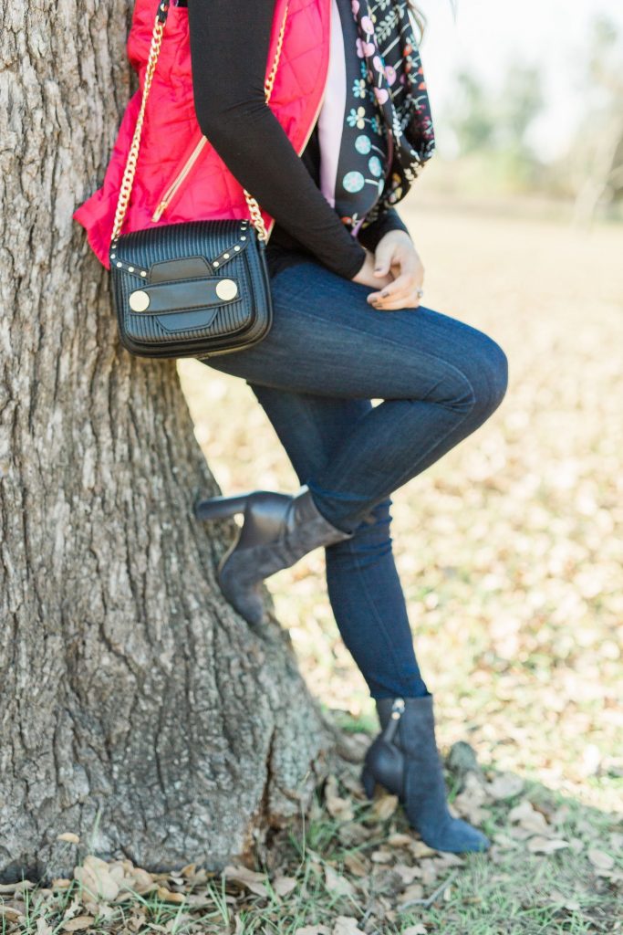 Stella McCartney quilted bag, M.Gemi booties, suede boots
