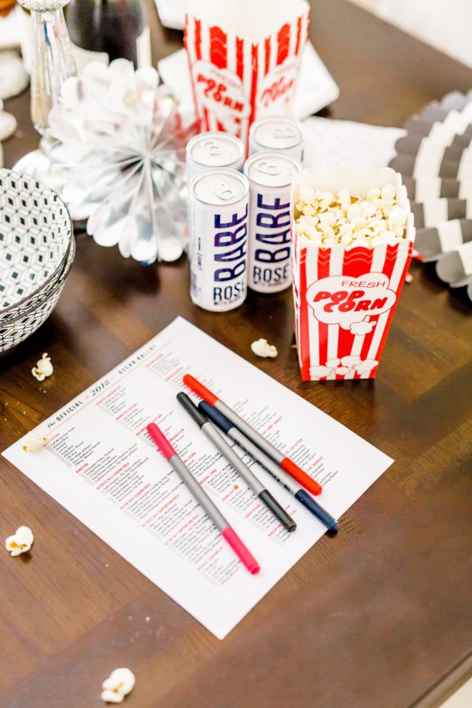 Oscars party viewing ballots