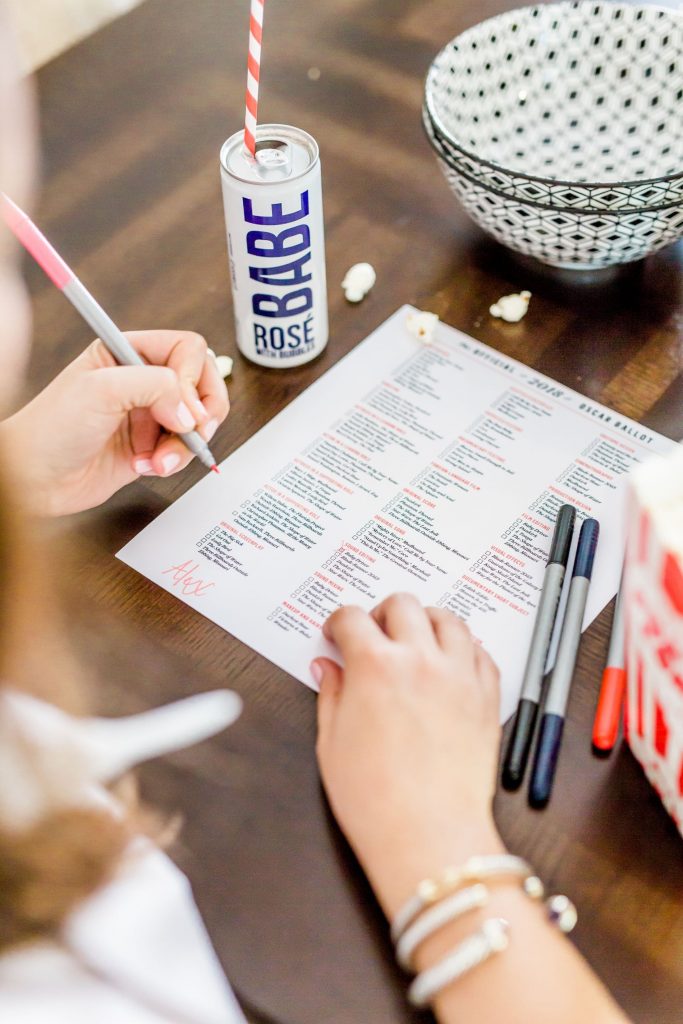 Oscars party ideas, ballots, voting games for guests