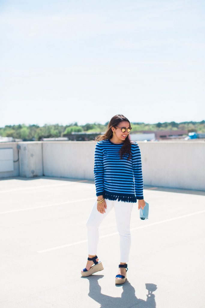 what to wear with white jeans