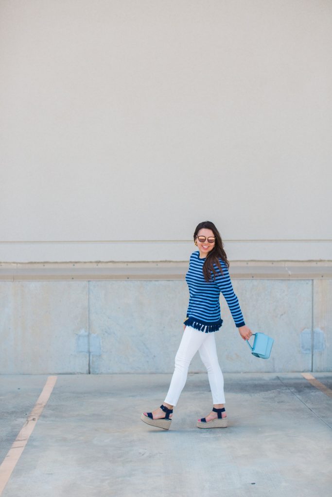 striped tassel sweater Sail to Sable