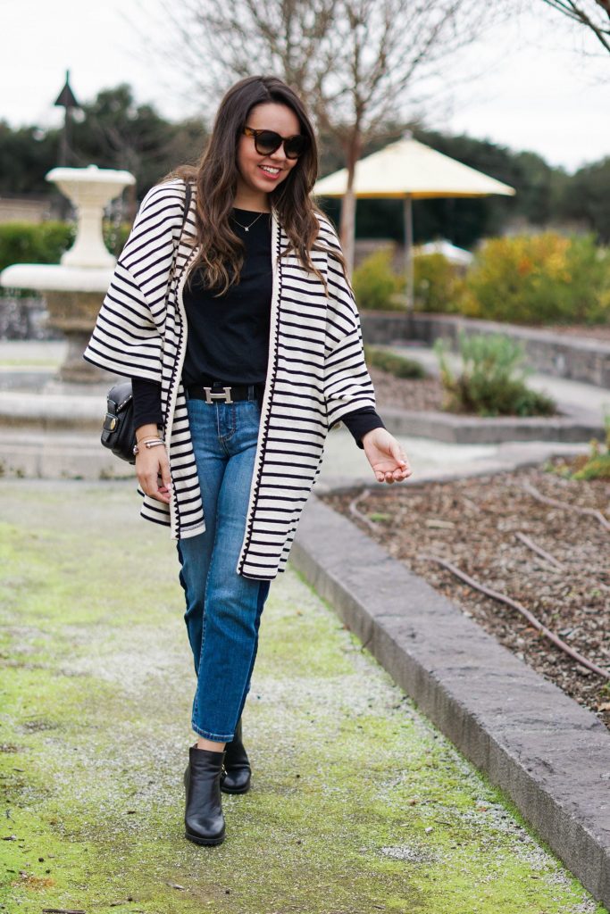 striped knit kimono - Girl Wonder Life