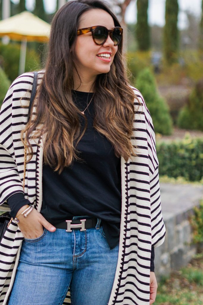 striped kimono outfits