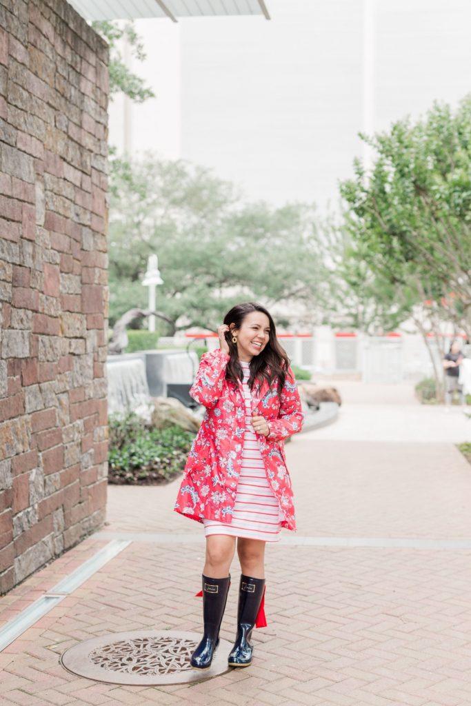 Joules rain jacket and rainbows