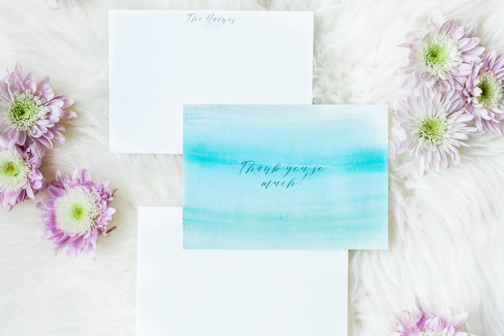 Customized wedding thank you notes