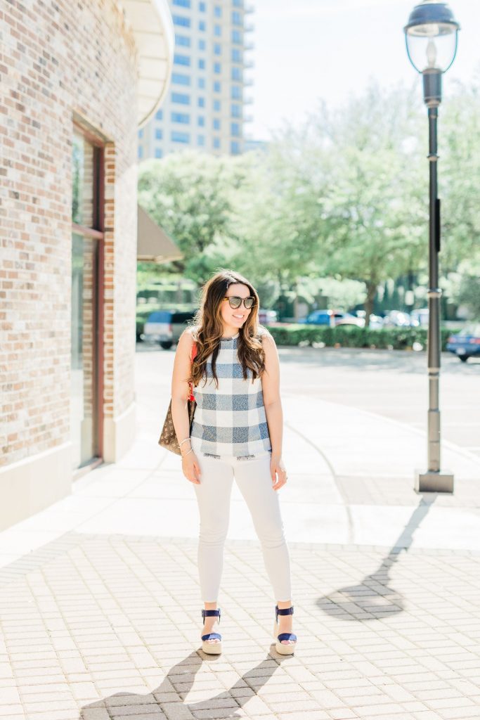 Gingham tweet top - Girl Wonder Life