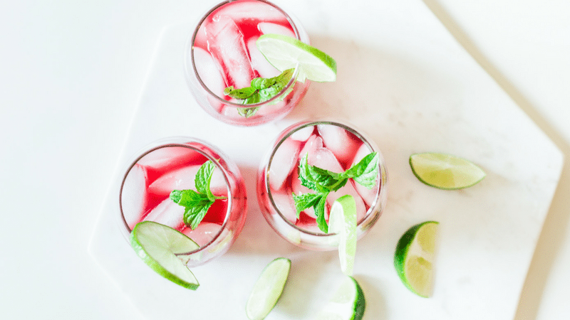 Hibiscus Lime Cocktails