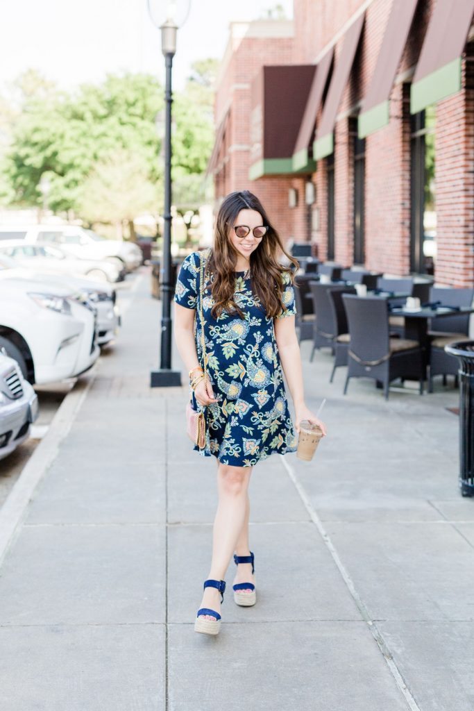 Paisley print swing dress