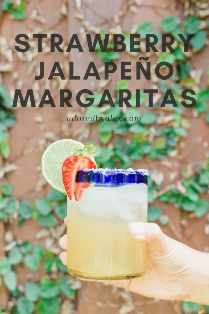strawberry jalapeno margaritas recipe | Girl Wonder Life