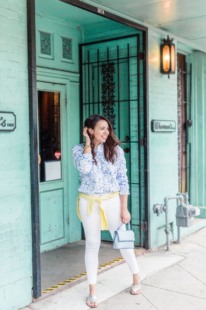 floral linen button-down shirt 
