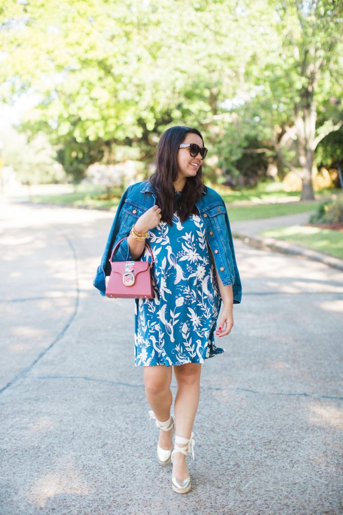 peacock printed swing dress | Girl Wonder Life