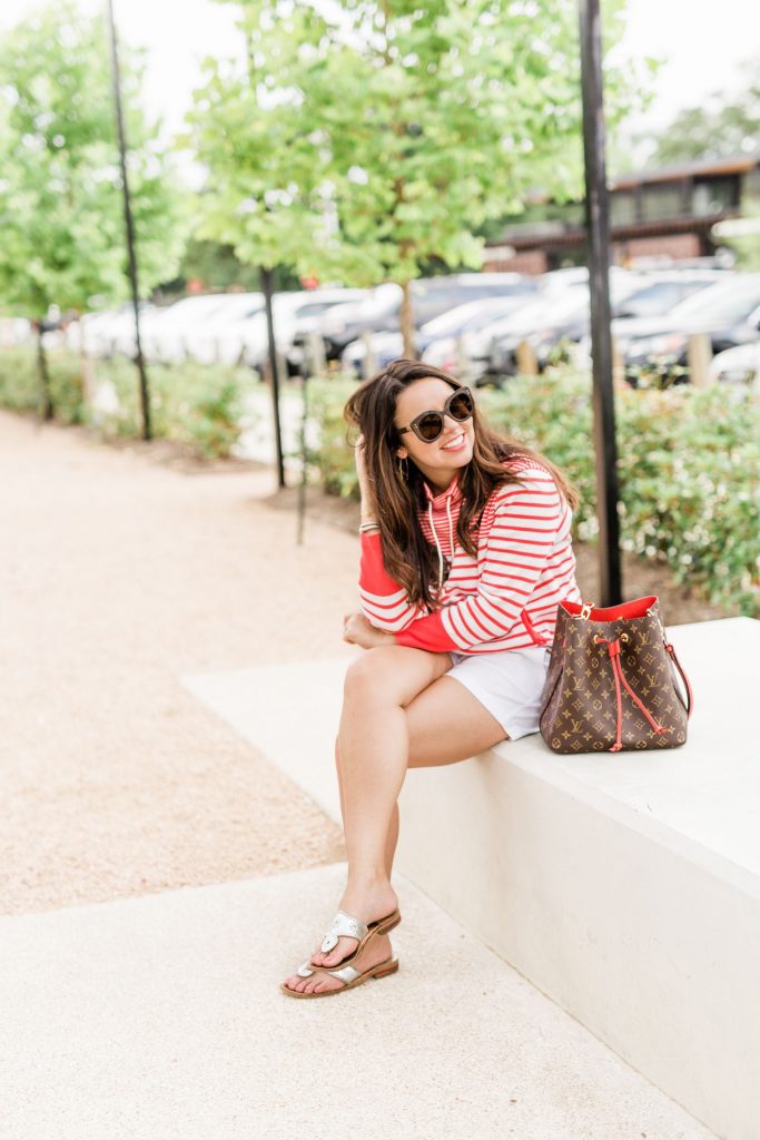 Louis Vuitton neon bucket bag, Fendi sunglasses