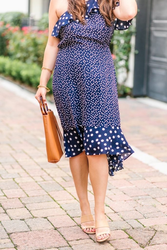 summer polka dot midi dress 