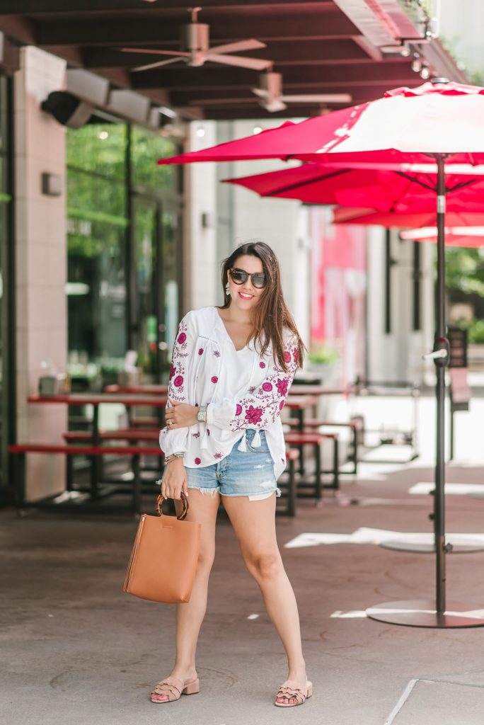 Peasant blouse summer outfit ideas