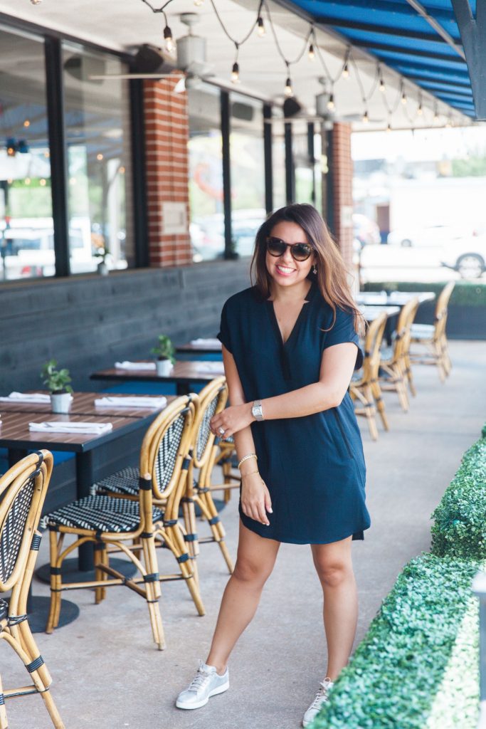 ASTR the Label crepe navy dress