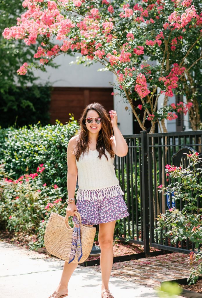 flowy printed shorts, Anthropologie summer style