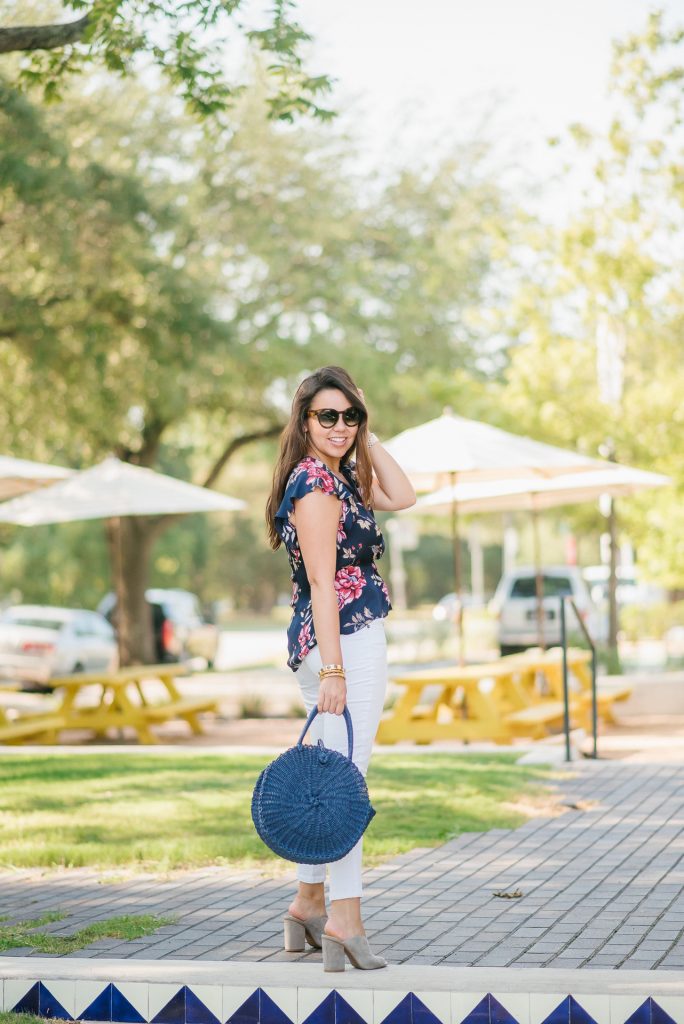 floral top and jeans for summer | Girl Wonder Life