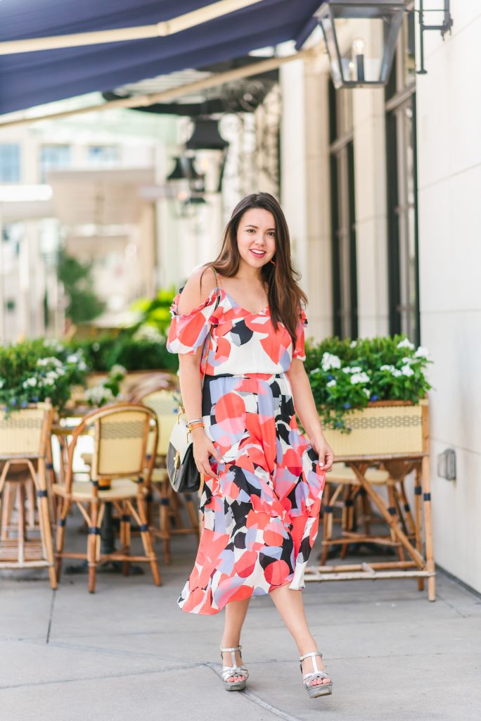 Abstract-print silk dress | Girl Wonder Life
