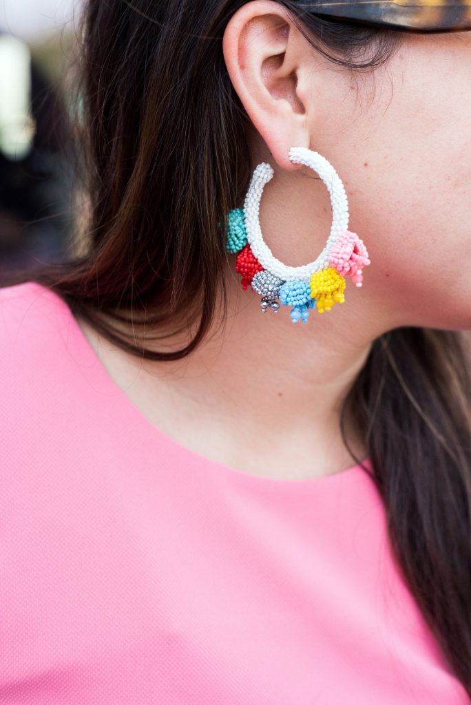 Sachin & Babi beaded hoop statement earrings | Girl Wonder Life