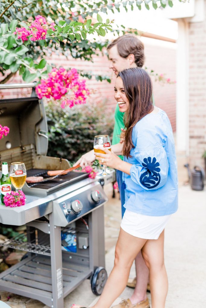 grilling at home, date night with Stella Artois