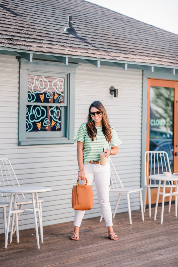 White jeans after Labor Day outfit | Girl Wonder Life