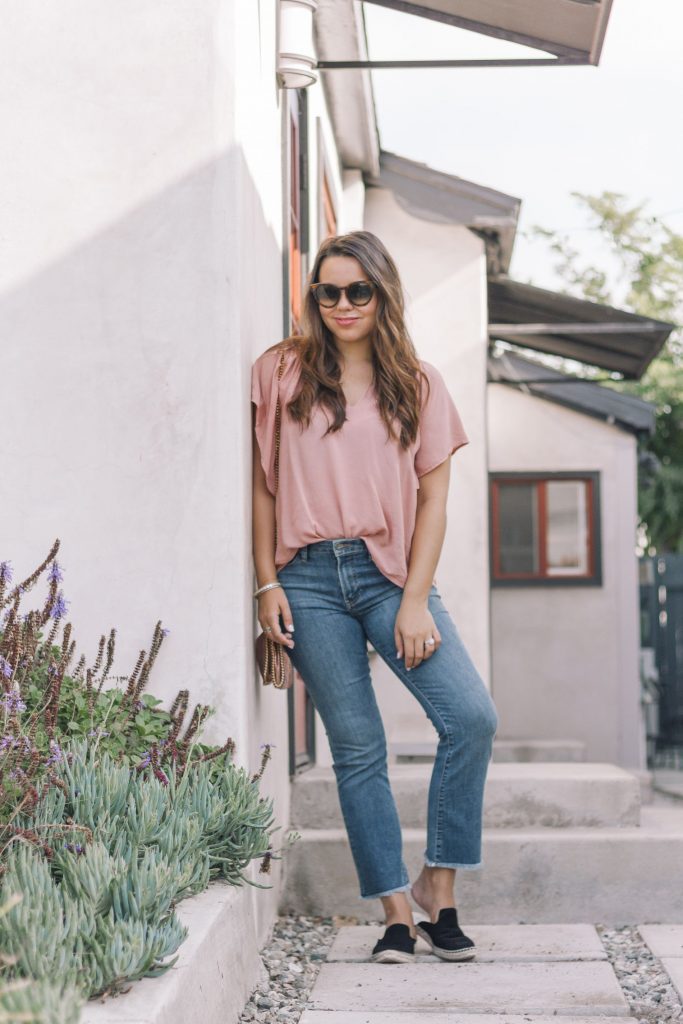 raw hem cropped jeans outfit | Girl Wonder Life