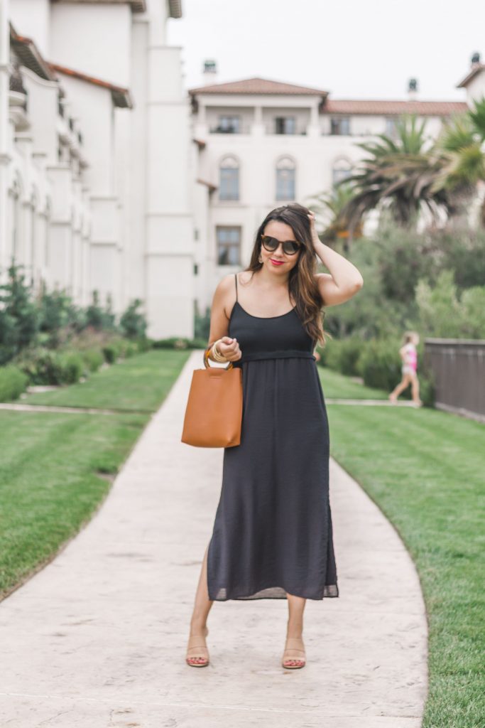 Splendid black midi dress