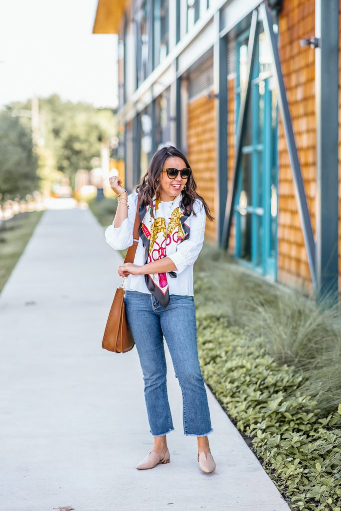 How to dress up a simple white blouse