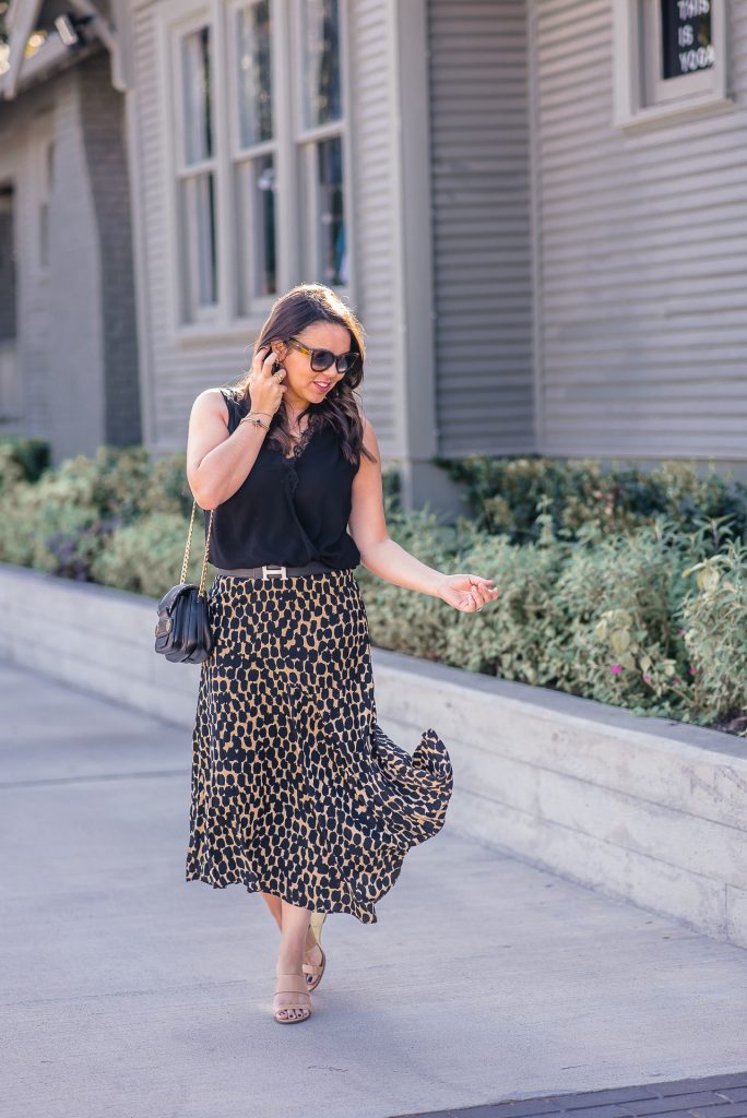 Budget-friendly leopard print skirt