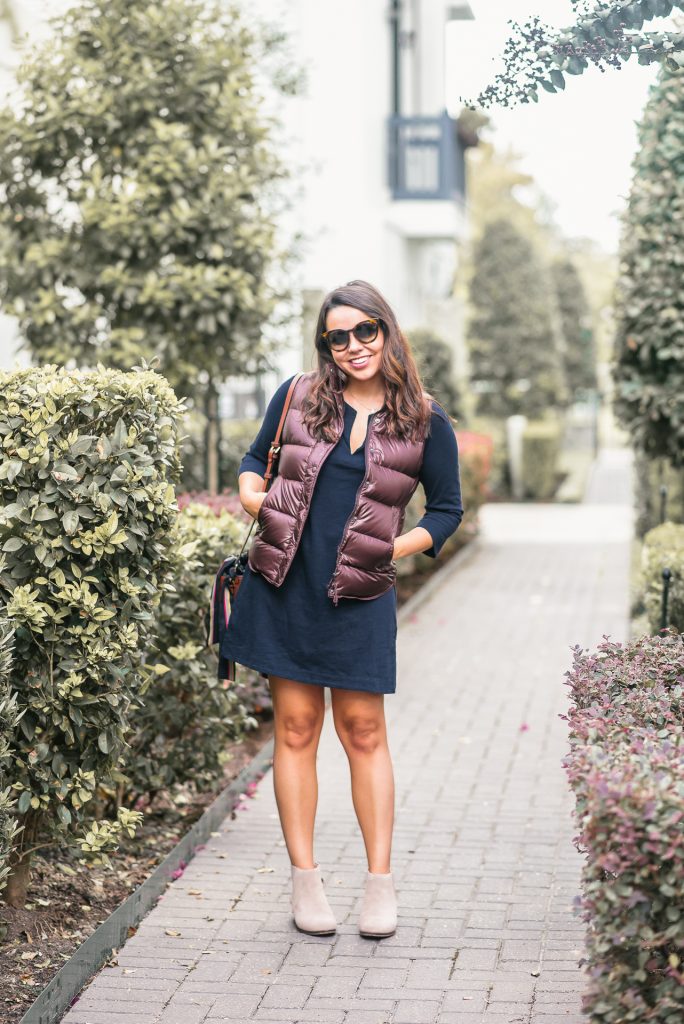 Fall puffer vest outfit ideas