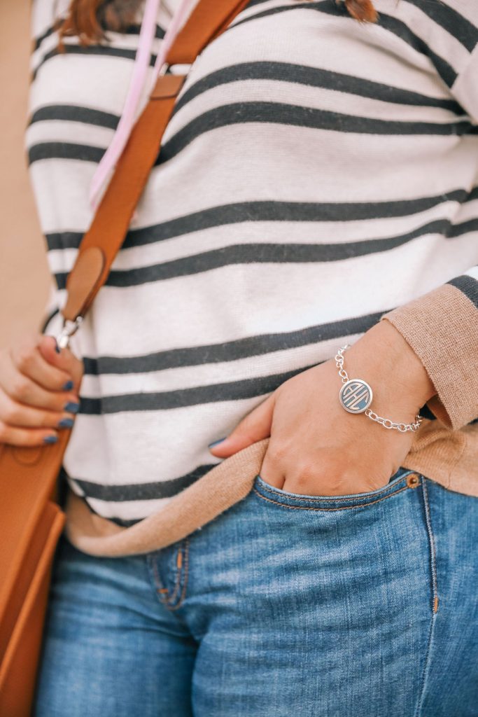 Monogrammed initial bracelet 