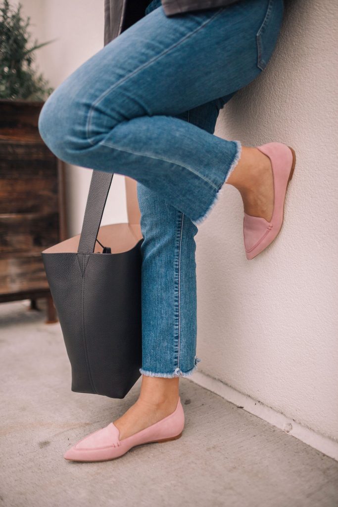 M. Gemi Stellato blush suede flats
