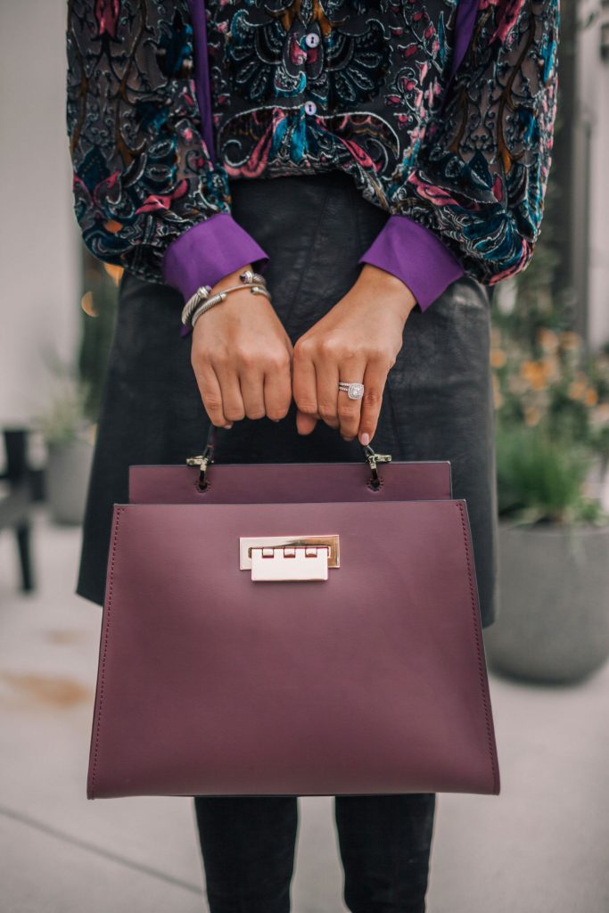 Zac Zac Posen top handle leather satchel