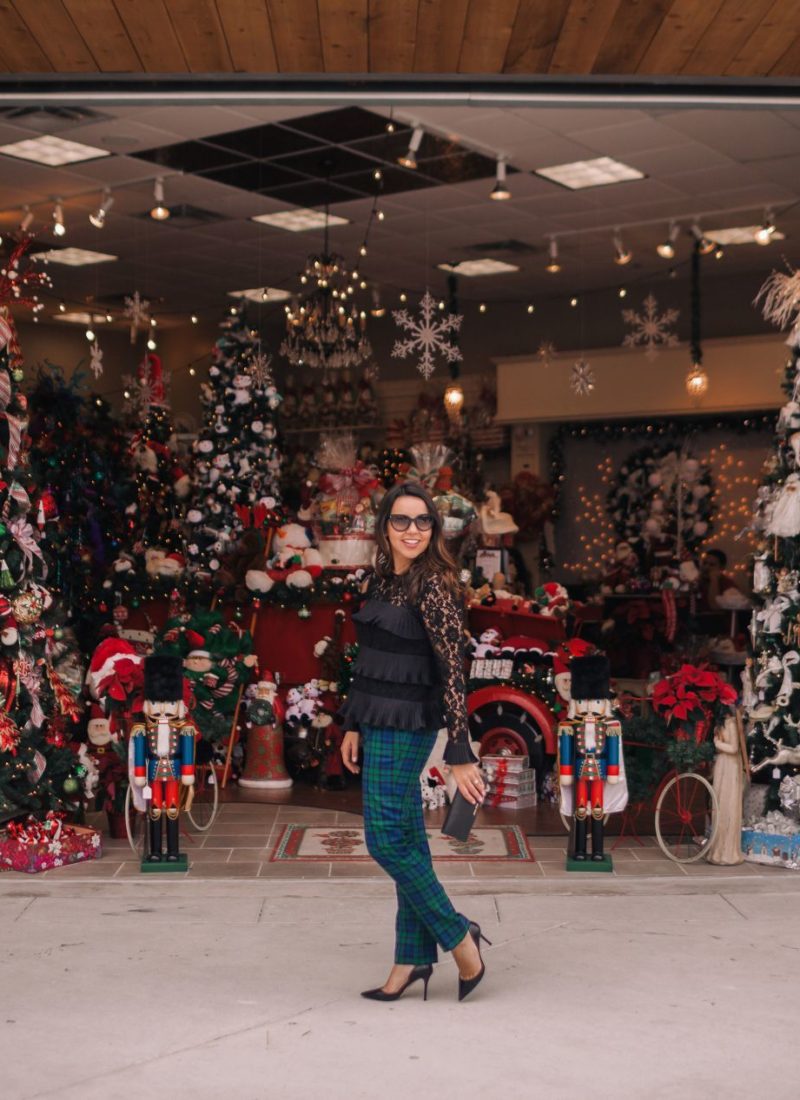 Festive Holiday Plaid Pants Outfit