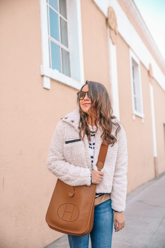 how to wear a shearling jacket