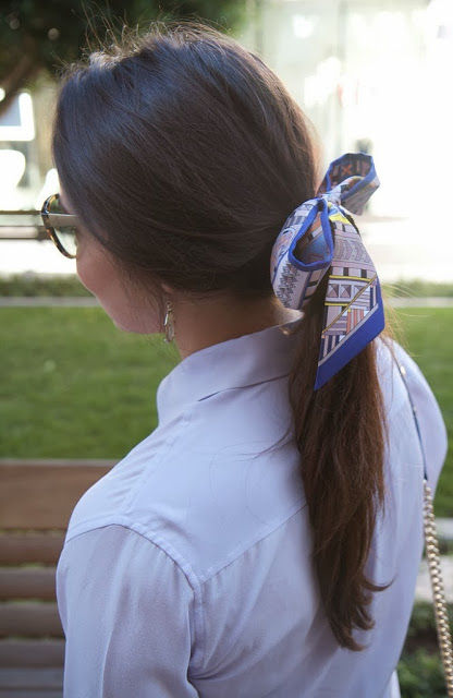 Hermes Twilly Scarf Hair bow | Girl Wonder Life