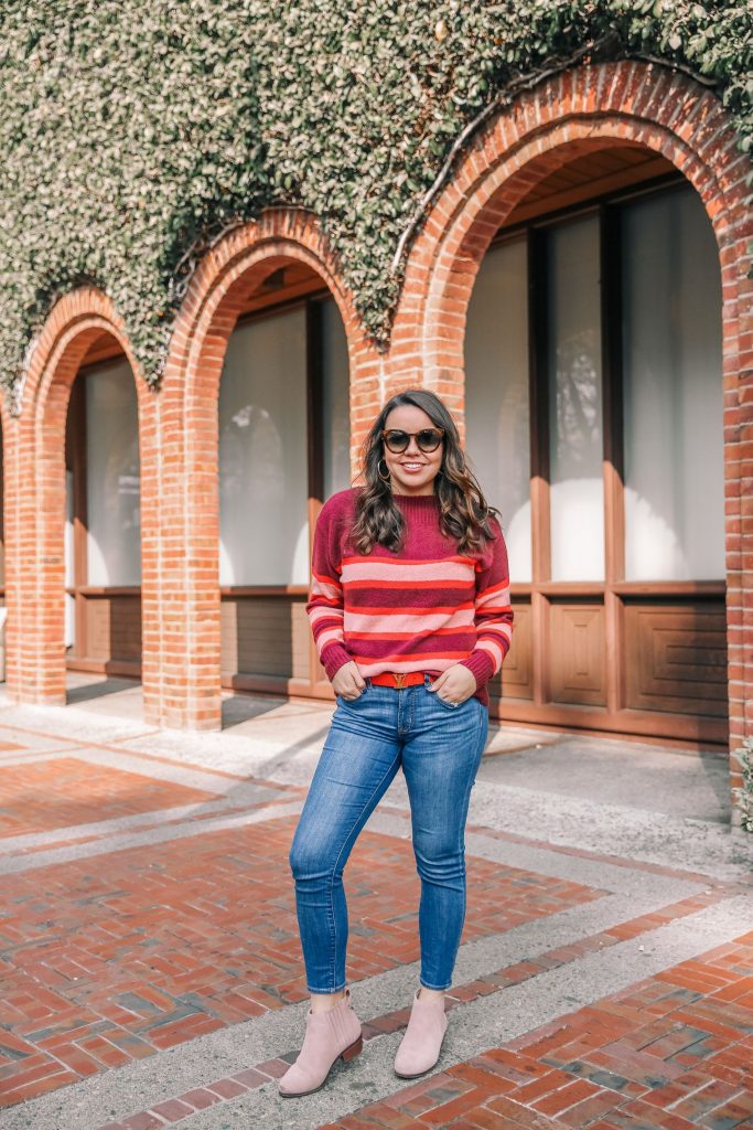 colorful winter sweater outfit ideas