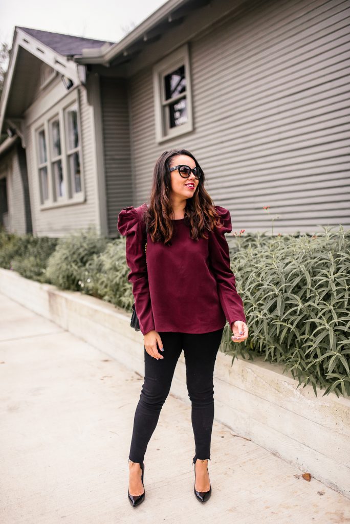 tops with exaggerated shoulders for fall and winter