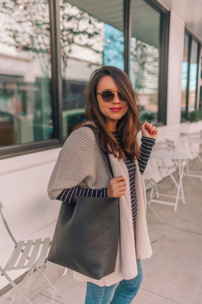 Cuyana leather shoulder bag