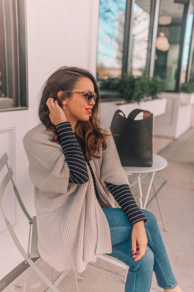 Metallic Kimono knit sweater | Girl Wonder Life