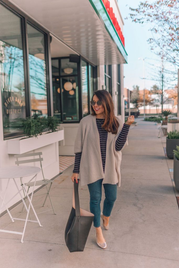 metallic knit kimono sweater 